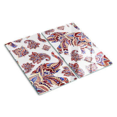 Schneidebrett glas Paisley-Muster mit Blumen