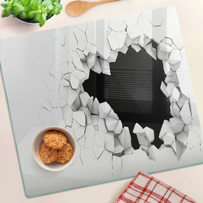 Schneidebrett glas Rissige Wand