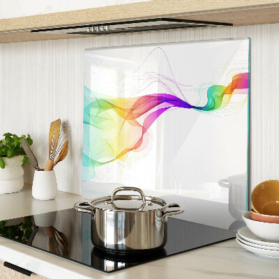 Schneidebrett glas Regenbogenwellen aus Farben