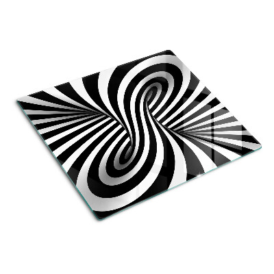 Schneidebrett glas Schwarz-weißes Spiralmuster