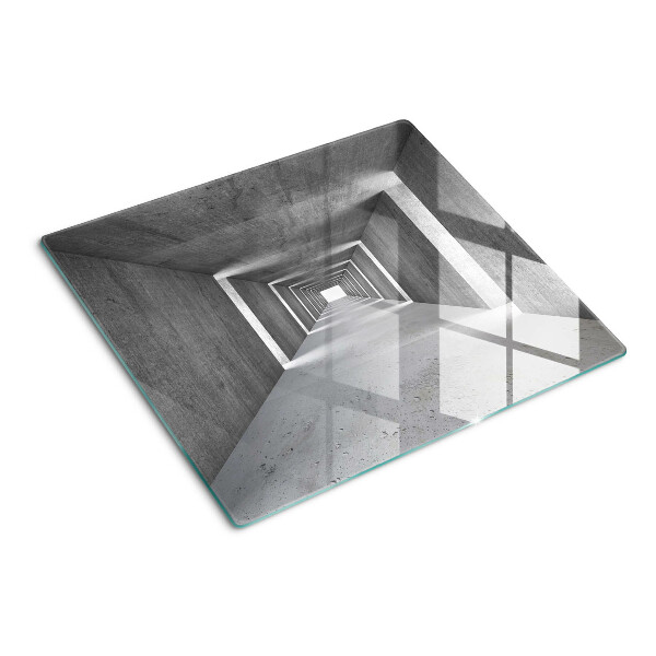 Schneidebrett glas Architektonischer Tunnel in Grautönen