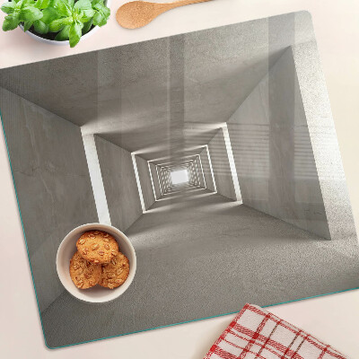 Glasschneidebrett Geometrisches Interieur mit Tiefenwirkung