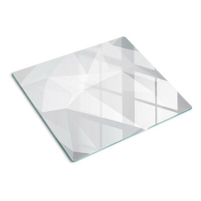 Schneidebrett glas Geometrische Formen in Grautönen