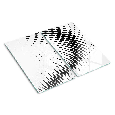 Glasschneidebrett Tupfenmotiv