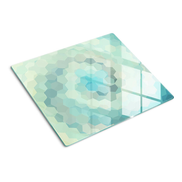 Schneidebrett glas Geometrische Formen in Blautönen