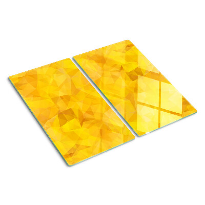 Glasschneidebrett Gelbes geometrisches Mosaik