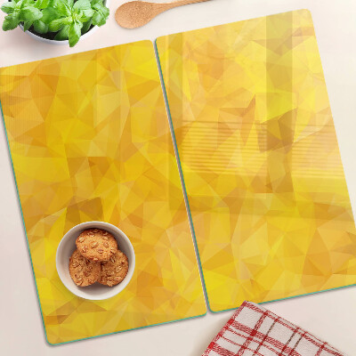 Glasschneidebrett Gelbes geometrisches Mosaik