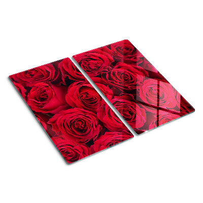 Glasschneidebrett Rote Rosen