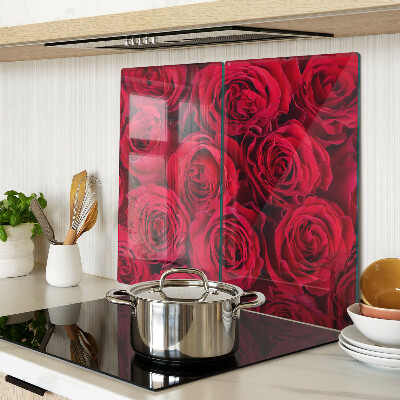 Glasschneidebrett Rote Rosen