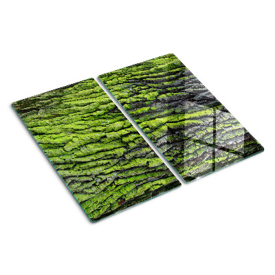 Schneidebrett glas Grüne Baumrinde