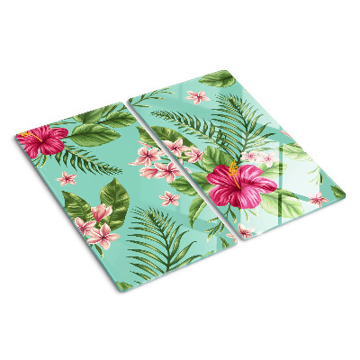 Schneidebrett glas Tropisches Blumenmuster