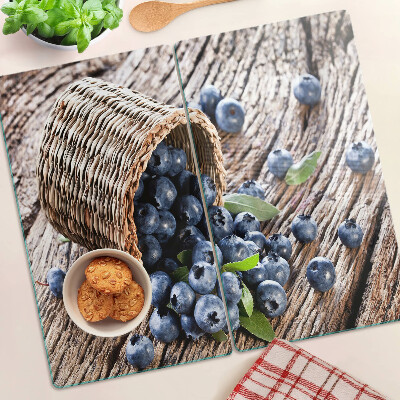Glasschneidebrett Beeren in einem Korb