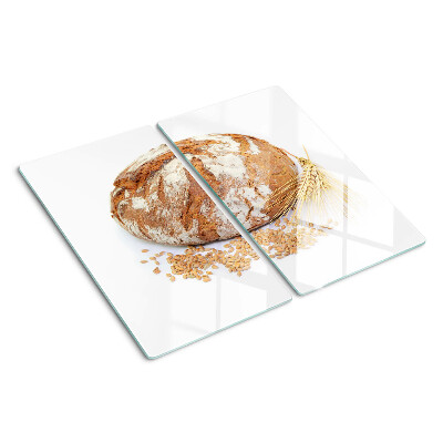 Glasschneidebrett Brot und Getreide