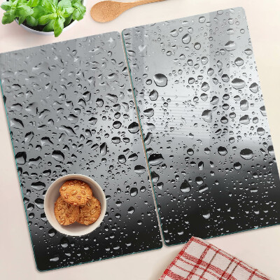 Schneidebrett glas Wassertropfen auf Glas