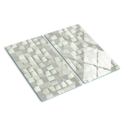 Schneidebrett glas Mosaik in Grautönen