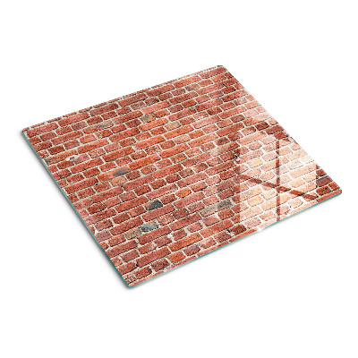 Glasschneidebrett Ziegelmauer