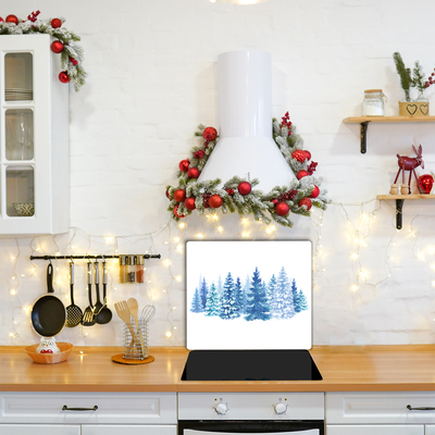 Glas Ceranfeldabdeckung Winter-Schnee-Weihnachtsbaum