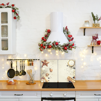 Glas Ceranfeldabdeckung Spritzschutz Weihnachtskugeln