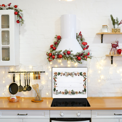 Glas Ceranfeldabdeckung Spritzschutz Weihnachtsfeiertags-Lebkuchen