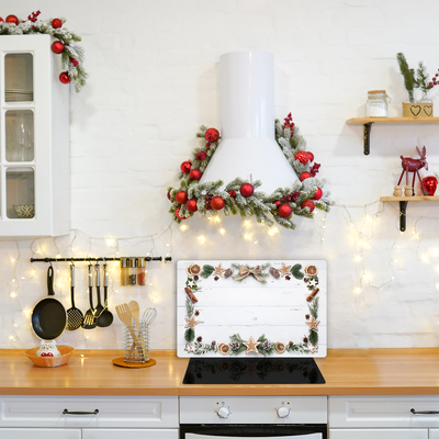 Glas Ceranfeldabdeckung Spritzschutz Weihnachtsfeiertags-Lebkuchen