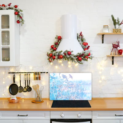 Glas Ceranfeldabdeckung Spritzschutz Winter-Schnee-Weihnachten