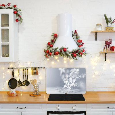 Glas Ceranfeldabdeckung Spritzschutz Snowflake Weihnachtsdekoration