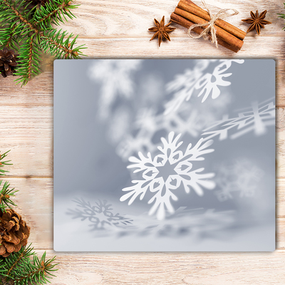 Glas Ceranfeldabdeckung Spritzschutz Snowflake Weihnachtsdekoration