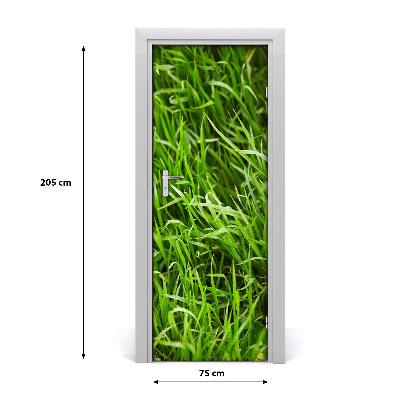 Selbstklebender aufkleber an der tür Gras