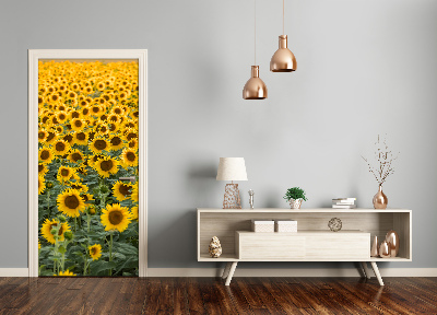 Selbstklebendes wandbild an der wand Feld von sonnenblumen