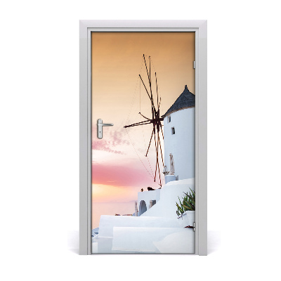 Selbstklebendes wandbild an der wand Santorini, griechenland