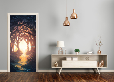 Selbstklebendes wandbild an der wand Dunkler wald