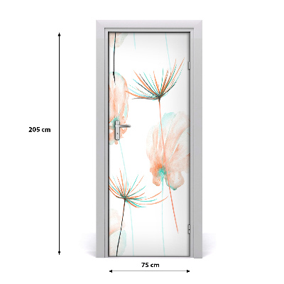 Selbstklebender aufkleber an der tür Feldblumen