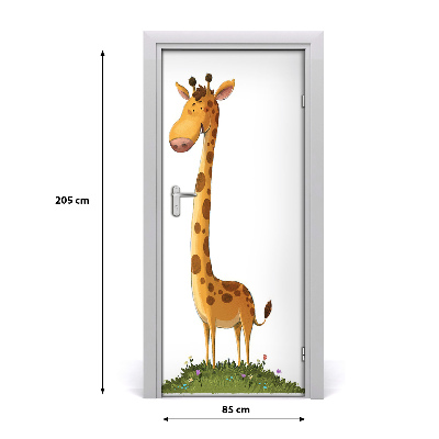 Selbstklebender aufkleber an der tür Giraffe