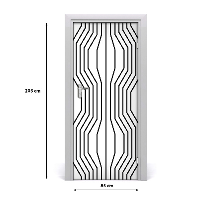 Selbstklebendes wandbild an der wand Geometrische linien