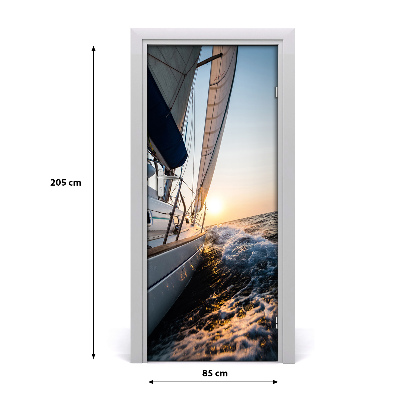 Selbstklebendes wandbild an der wand Yacht auf dem meer