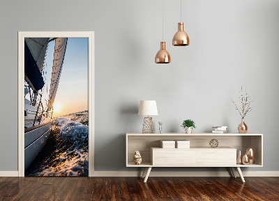 Selbstklebendes wandbild an der wand Yacht auf dem meer