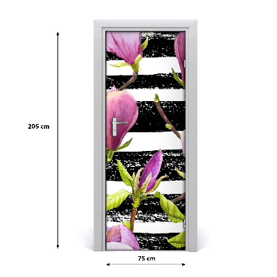 Selbstklebender aufkleber an der tür Magnolie