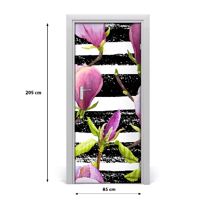 Selbstklebender aufkleber an der tür Magnolie