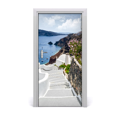 Selbstklebendes wandbild an der wand Santorini, griechenland