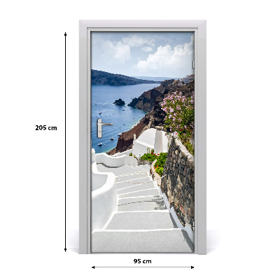 Selbstklebendes wandbild an der wand Santorini, griechenland