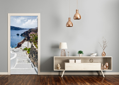 Selbstklebendes wandbild an der wand Santorini, griechenland