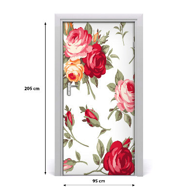 Selbstklebendes wandbild an der wand Wilde rose