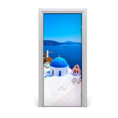 Selbstklebendes wandbild an der wand Santorini, griechenland