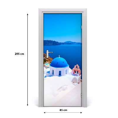 Selbstklebendes wandbild an der wand Santorini, griechenland