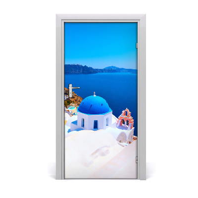 Selbstklebendes wandbild an der wand Santorini, griechenland