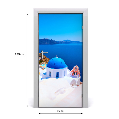 Selbstklebendes wandbild an der wand Santorini, griechenland