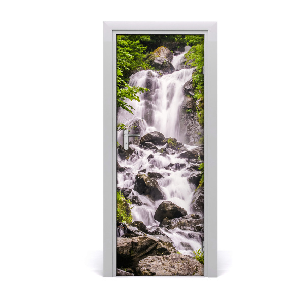 Selbstklebendes wandbild an der wand Wasserfall im wald