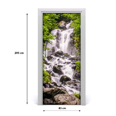 Selbstklebendes wandbild an der wand Wasserfall im wald