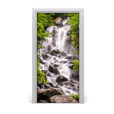 Selbstklebendes wandbild an der wand Wasserfall im wald