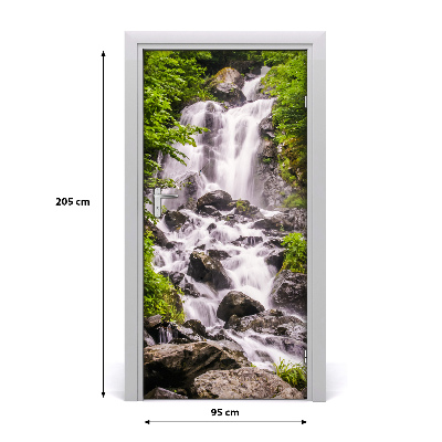 Selbstklebendes wandbild an der wand Wasserfall im wald